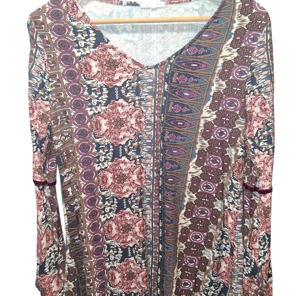 Vintage inspired boho long sleeve top